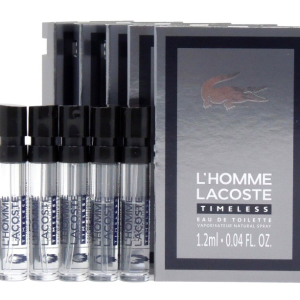 LACOSTE LHOMME ATEMPORAL EDT 1.2 ml .04fl oz x 12 VIALES DE MUESTRA DE SPRAY DE COLONIA