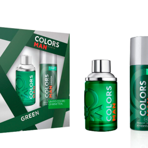 Set para Caballero Benetton Colors Green EDT 100ML + Desodorante 150ML